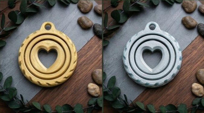 Heart - Variegated colour