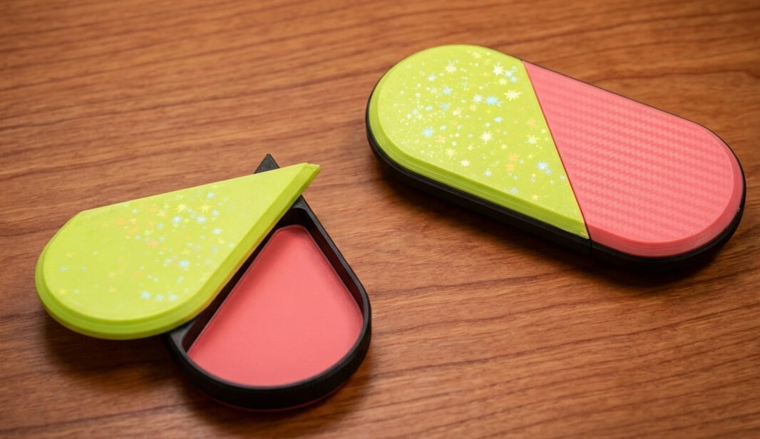 Green/Pink - star &amp; carbon fibre pattern