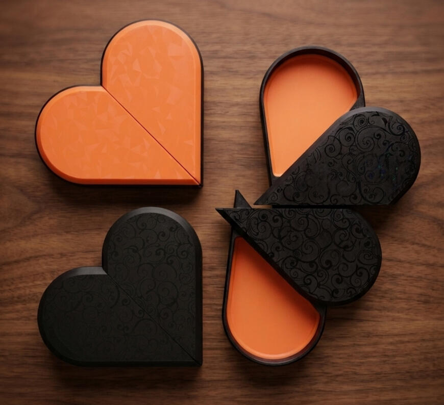 Black/Orange - swirl pattern